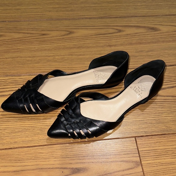 Vince Camuto Black Woven Heels - Picture 2 of 4